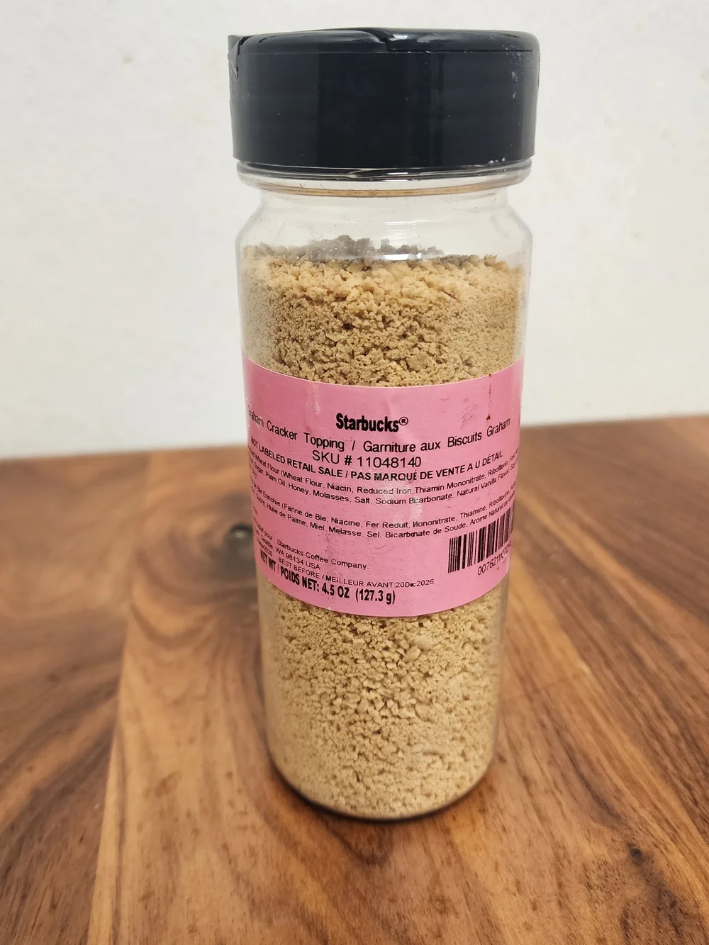 Starbucks Graham Cracker Topping (9.5 oz) Brand new + sealed.